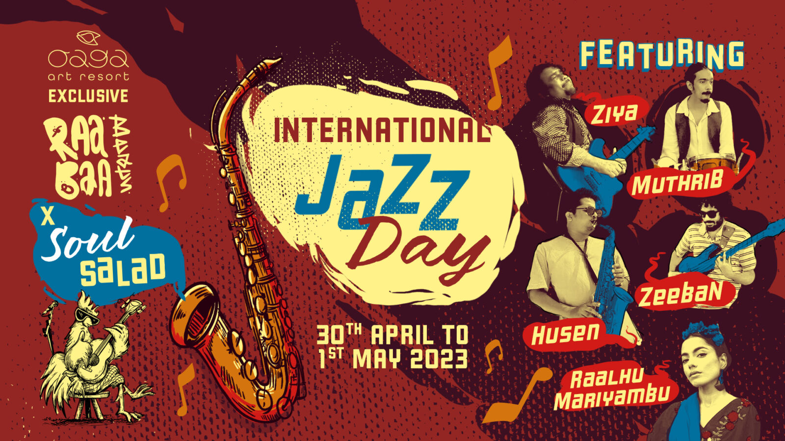 Celebrate International Jazz Day at Oaga Art Resort with the Soul Salad Band Line-up