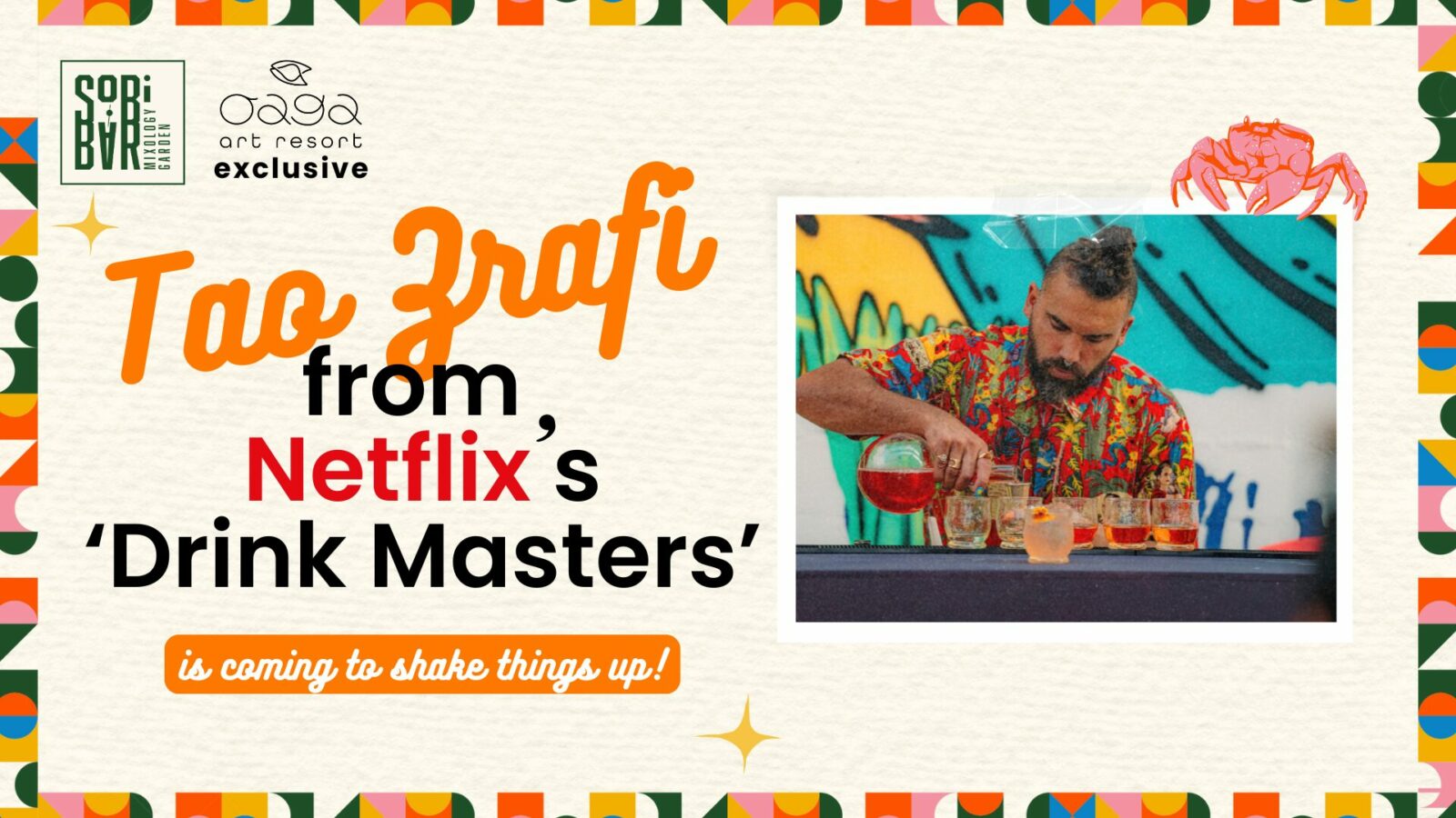 A Mixology Garden of Dreams: Netflix’s “Drink Masters” Tao Zrafi Unveils Oaga Art Resort’s revamped Sobi Bar